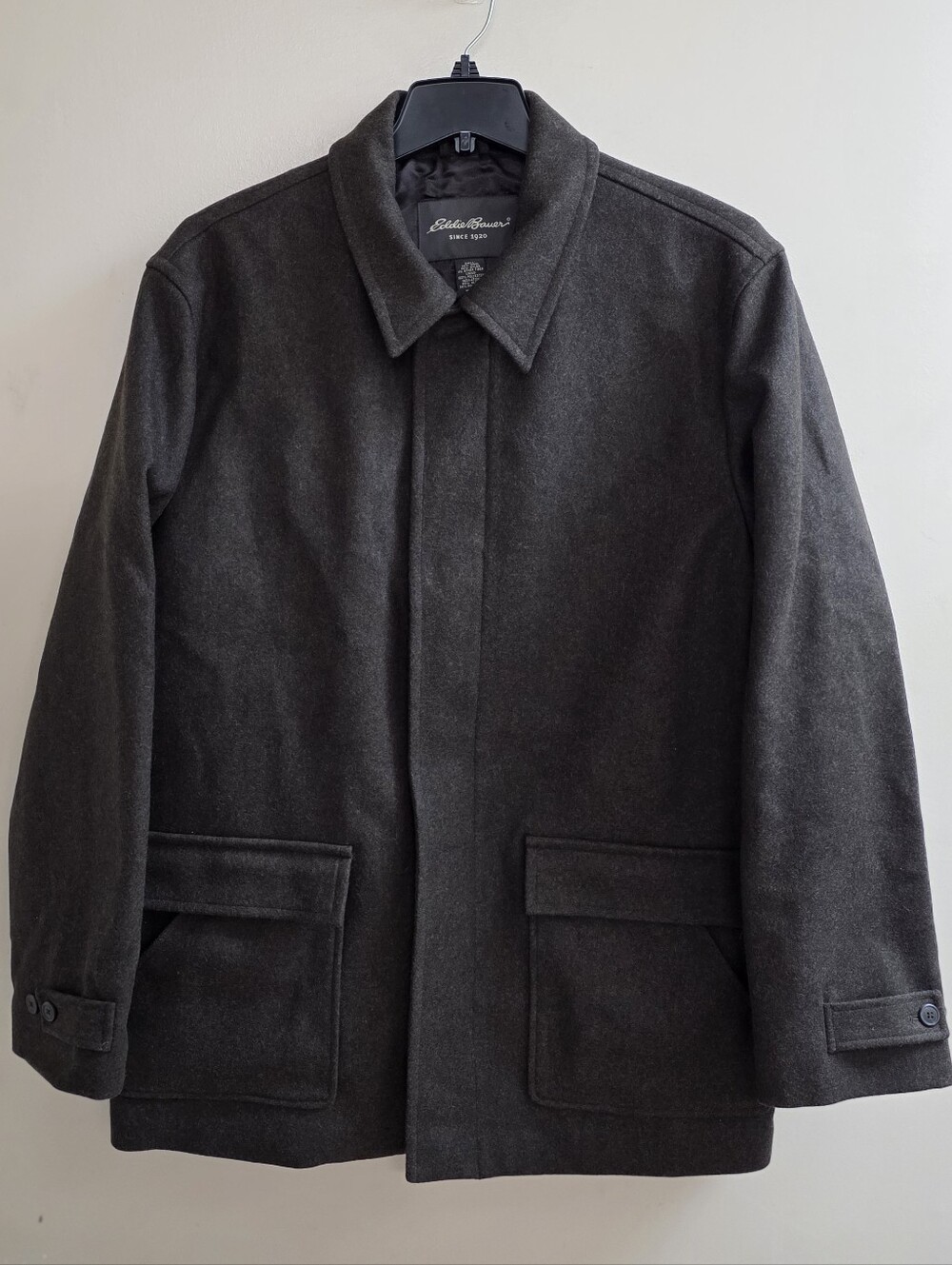 Eddie Bauer Brown Wool Blend Heavy Coat Large